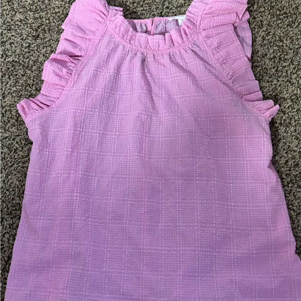 Pink Preppy Ruffled Boutique Top